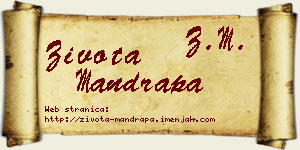 Života Mandrapa vizit kartica